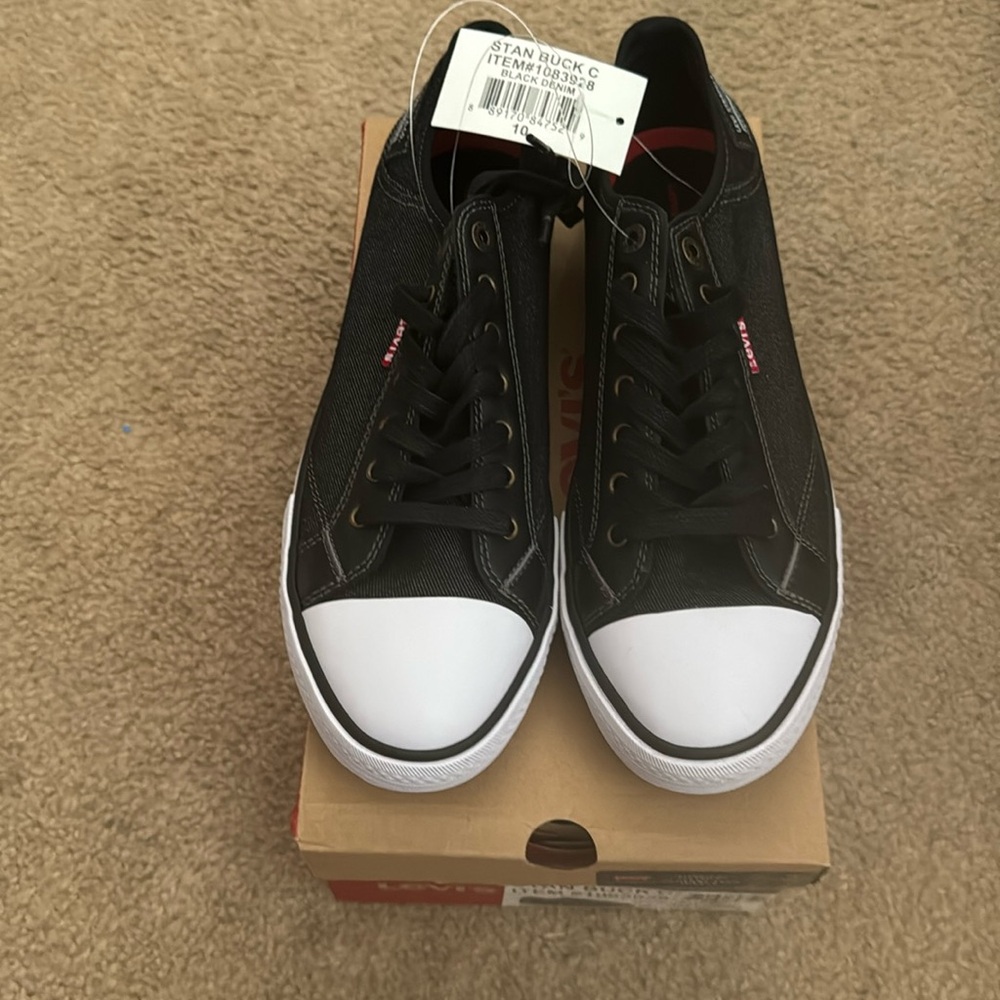 Levi’s stand buck c shoes size 10 black denim brand new